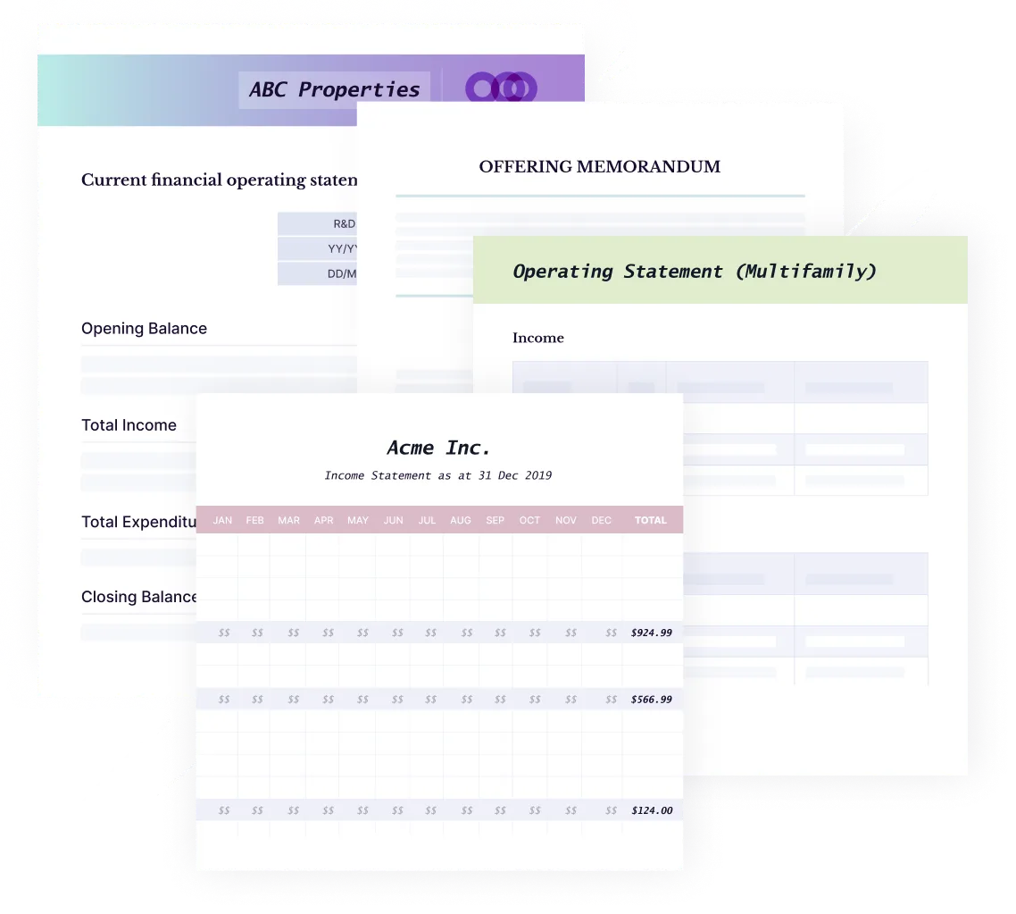 Commercial Income and Operating Statements