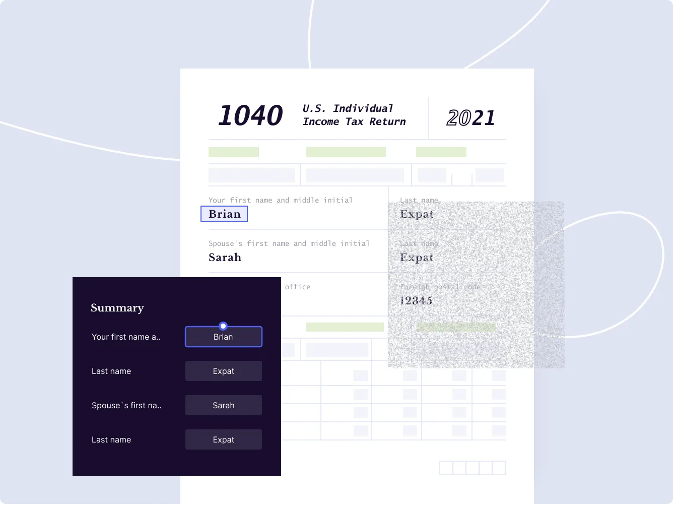 Extracting Data from 1040 Income Tax Return Forms