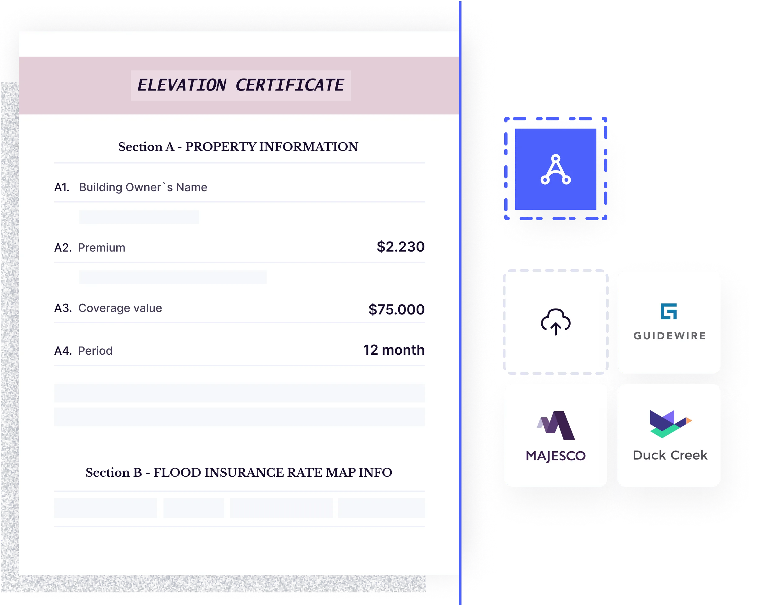 Elevation Certificate Processing via Docsumo