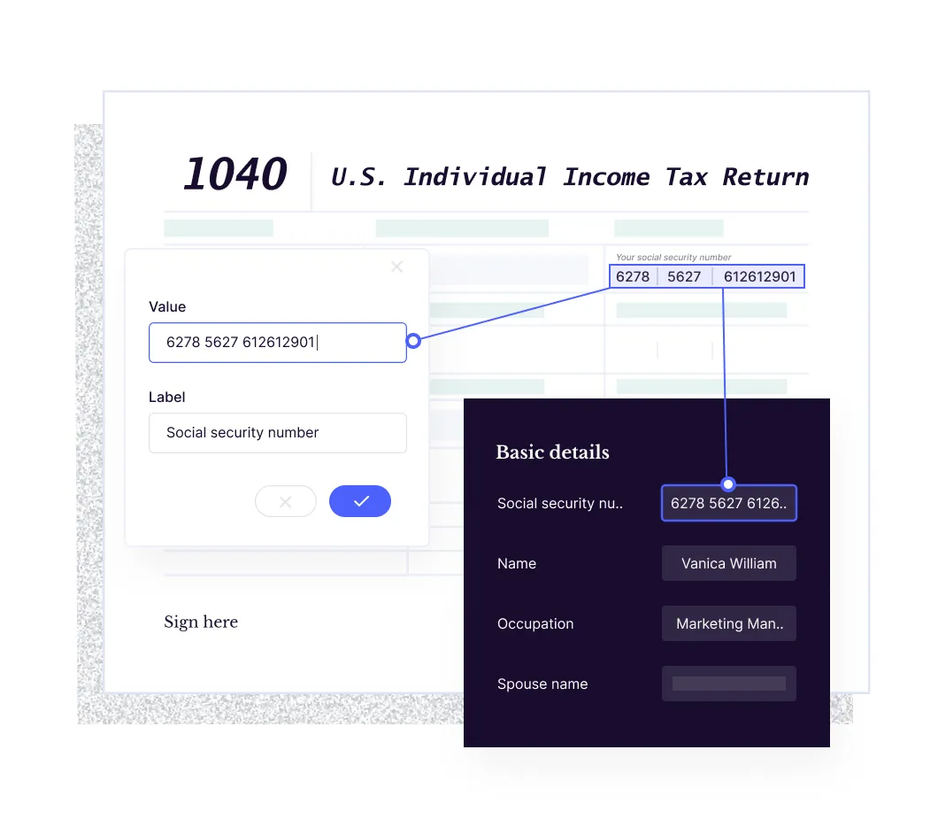 Extracting key values from tax forms